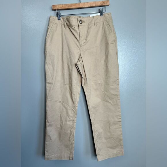 Loft the slim tan casual pants size 8 stretch Business office work wear preppy - Picture 2 of 7